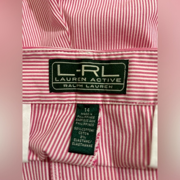 Ralph Lauren Pink Striped Women's Shorts - Picture 4 of 8